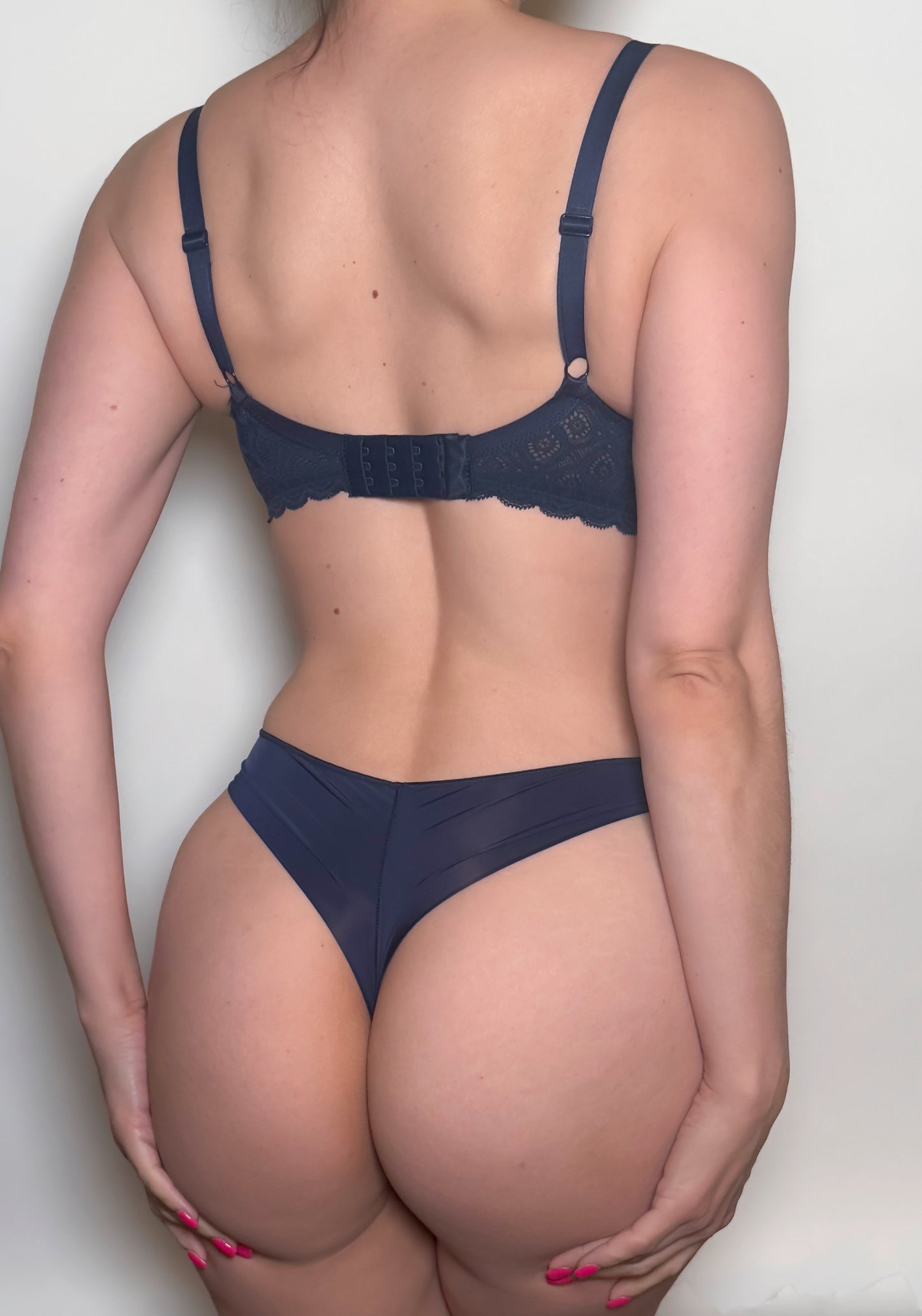Blue Lacy Bra and Panty Set